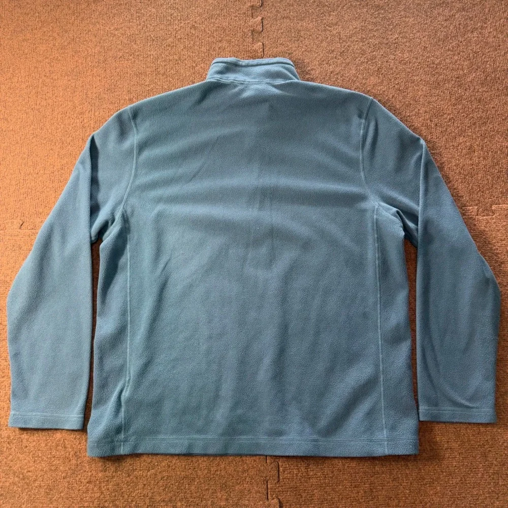 A+ The North Face Mens TKA 100 Glacier 1/4 Zip Fleece‎ Pullover Blue Gray Large